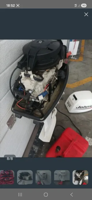 Barca Neumática 2.49m + Motor Johnson 6cv 2T