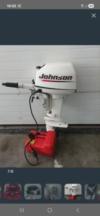 Barca Neumática 2.49m + Motor Johnson 6cv 2T