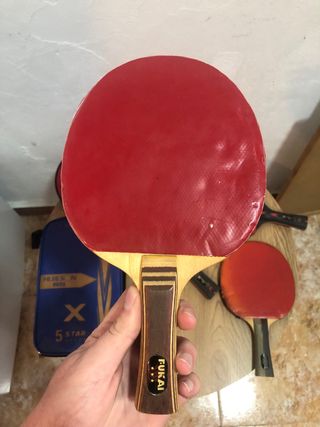 Lote 4 raquetas ping pong y fundas