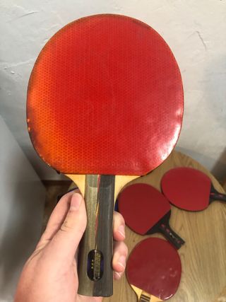 Lote 4 raquetas ping pong y fundas