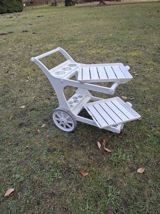 Carrello porta vivande bianco