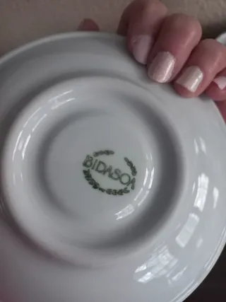 Juego de tazas de café de porcelana, 6