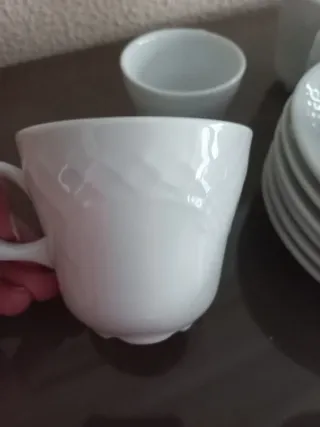 Juego de tazas de café de porcelana, 6
