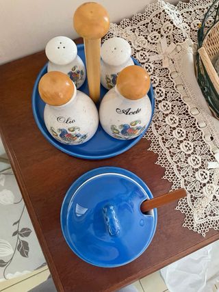 Set Ceramica Italiana Olio Aceto