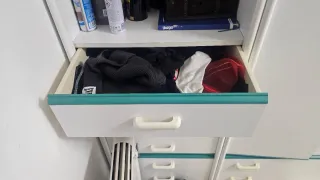 Armario modular blanco y verde 135 cm x 235 cm