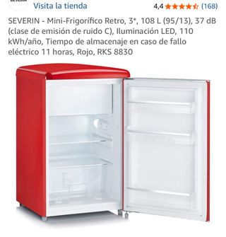 Nevera Severin estilo Smeg color Vino