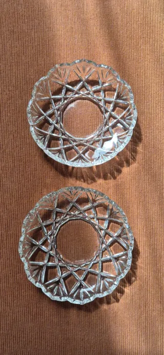 Lote 2 platos bandejas cristal