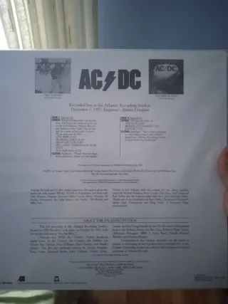 AC/DC Live from the Atlantic Studios LP