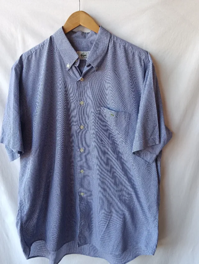 Camisa Lacoste Azul Cuadros