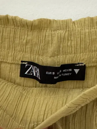 Pantalón Zara fluido verde lima Talla S