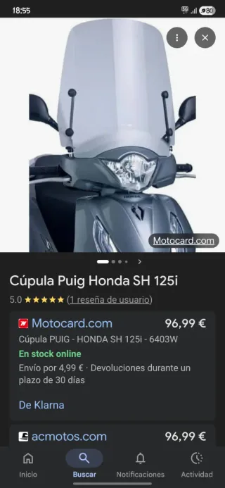 Pantalla Puig honda sh