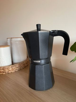 Cafetera Italiana Monix Vitro Noir Aluminio