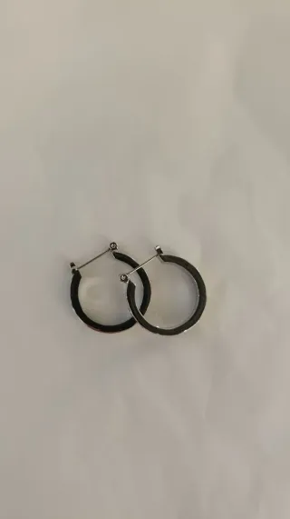 Pendientes aro color plata