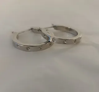 Pendientes aro color plata