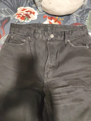 Pantalón recto Bershka negro talla 36