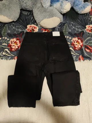 Pantalón recto Bershka negro talla 36