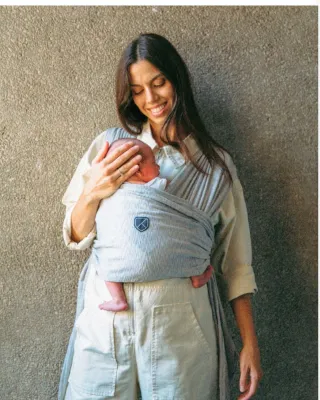 Portabebés ergonómico azul celeste
