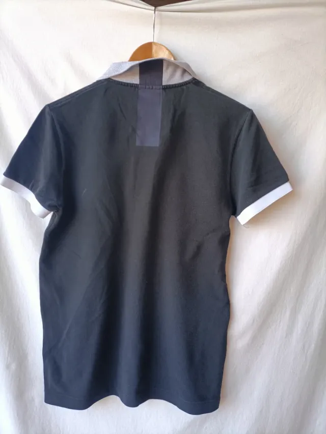 Polo Lacoste Negro y Gris