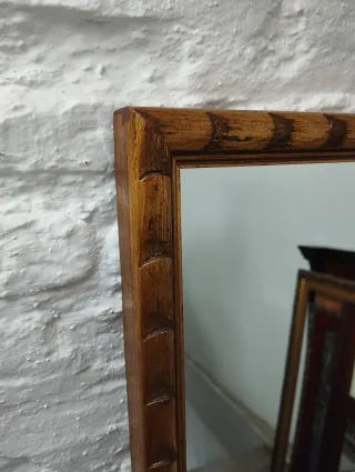Espejo antiguo dorado marco madera