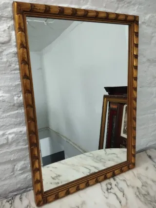 Espejo antiguo dorado marco madera