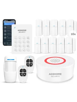 Sistema Alarma AGSHOME Casa + 10 Sensores