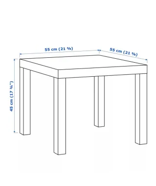Mesa auxiliar LACK Ikea negra