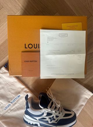 Scarpe Louis Vuitton blu e bianche taglia 42