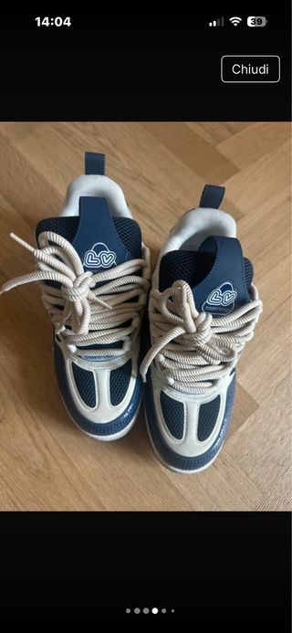 Scarpe Louis Vuitton blu e bianche taglia 42