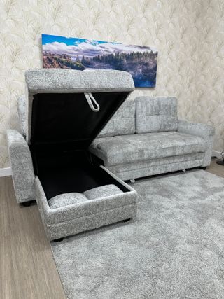 Sofacama con Arcon Nuevo Gris Oportunidad Oferta