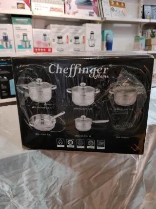 Juego de Ollas Cheffinger Inox 12 Piezas