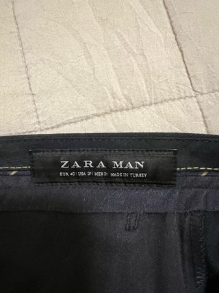 Pantalón de pinza cuadros hombre Talla 38