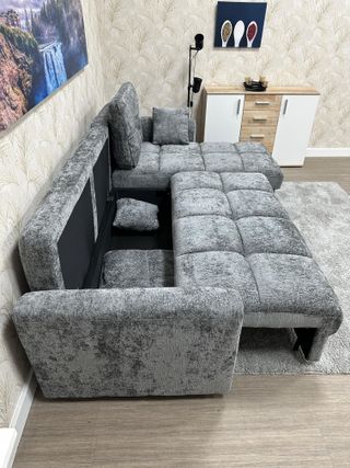 Sofacama con Arcon Nuevo Gris Moderno y Estilo