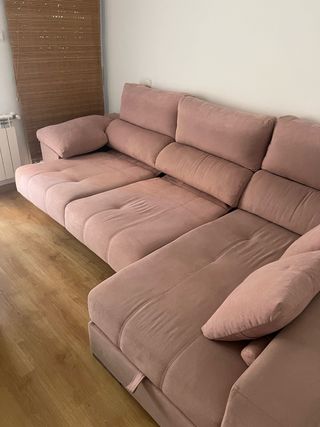 Sofá chaise longue rosa