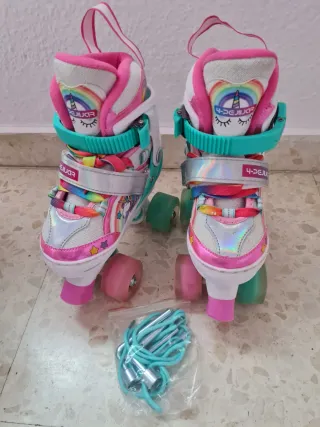 Patines 4 Ruedas Unicornio Talla 30-33