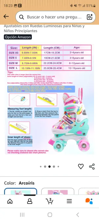 Patines 4 Ruedas Unicornio Talla 30-33