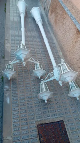 Farolas Blancas Decorativas (2 unidades)