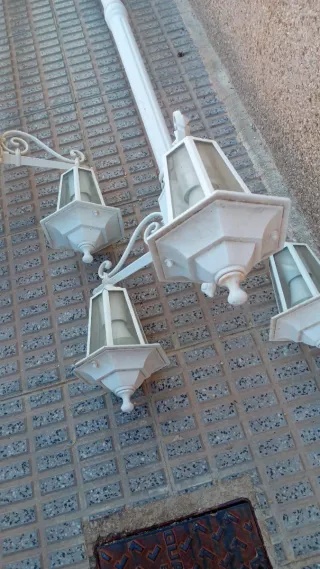 Farolas Blancas Decorativas (2 unidades)