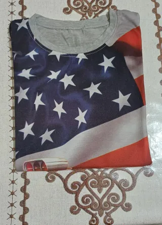 Maglia bambino USA auto fiamme 11-12 anni