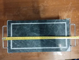 Parrilla de piedra mármol con soportes