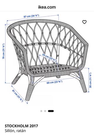 Pareja de Sillas de Ratán de Ikea