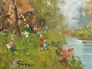 Quadro olio su tela Graniglia