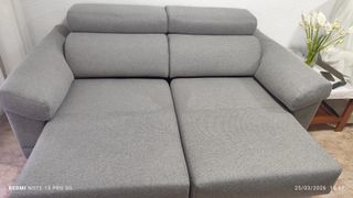 Sofá 2 plazas nuevo, asientos deslizantes