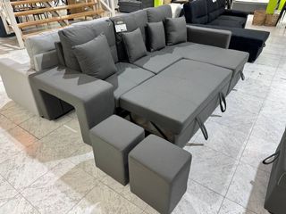 Lote Sofá Cama Completo Sevilla - Gris Marengo