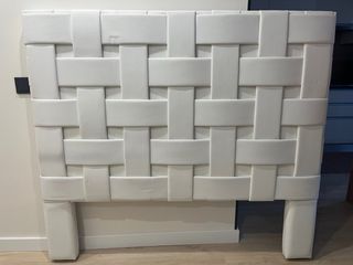 Cabecero Cama Diseño Tejido Blanco