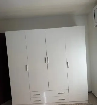 Armario Blanco 3 Puertas con Cajones