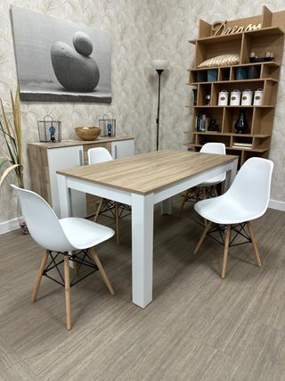 Mesa Comedor Nuevo + 4 Sillas Nordicas Oferta