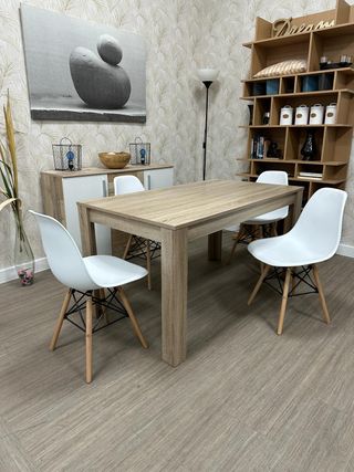 Mesa Comedor + 4 Sillas Nordicas Oferta