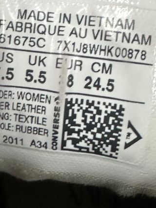 Converse All Star nere taglia 38