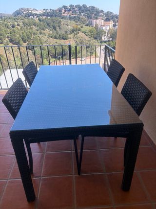 Mesa Terraza y 4 Sillas Exterior