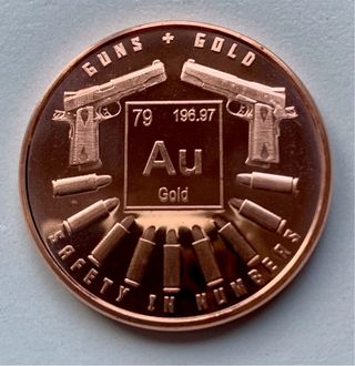 Set di 4 monete in rame 999 Sicurezza nei Numeri